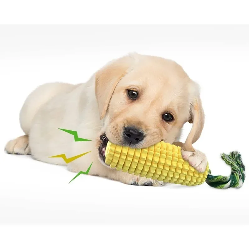 Corn Dog Stick - New!For Aggressive Chewers, Tough Durable Squeaky