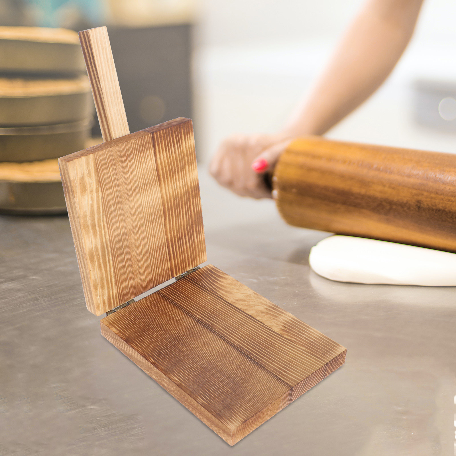 Wooden Dumpling Press Set Doug - огляд і ціна Dumpling Press Set