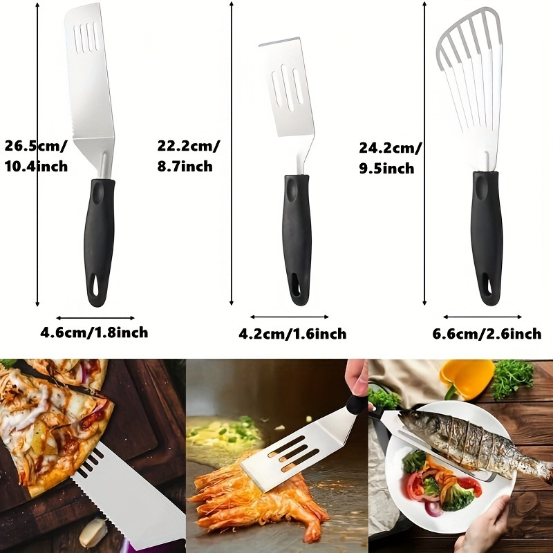 3PCS Mini Stainless Steel Spat - огляд і ціна Okonomiyaki Spatula
