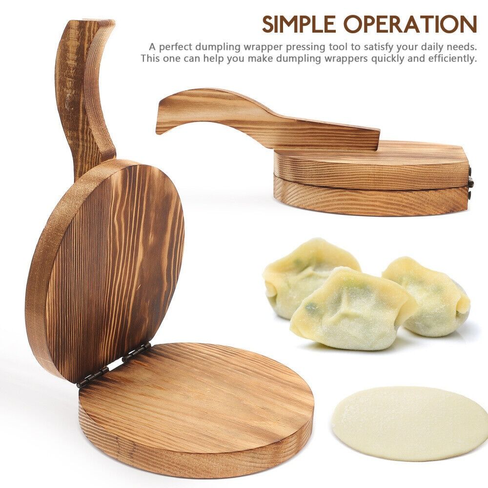 Wooden Dough Presser Chapati P - огляд і ціна Dumpling Press Set